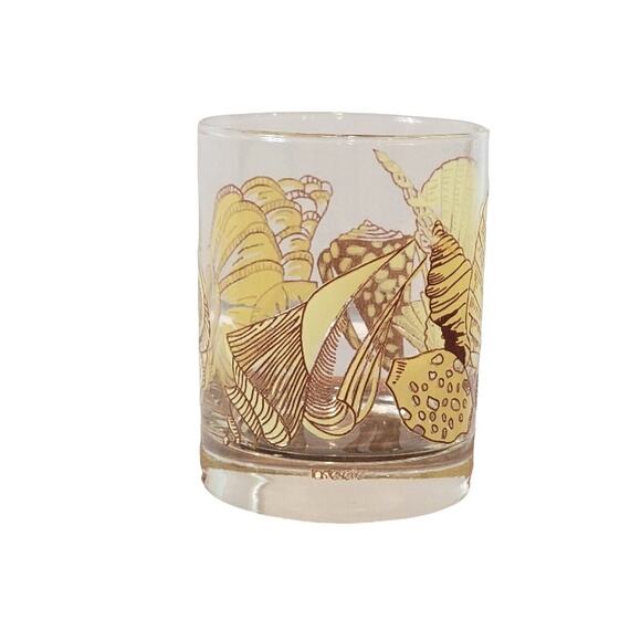 VTG Taste Setters Seashell Glassware Old Fashion Set of 5 Beach Low Ball Glasses - Picture 4 of 8